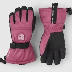 Hestra Gore-Tex Gauntlet Junior 5 Finger Ski Gloves, Fuchsia