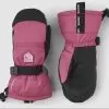 Hestra Gore-Tex Gauntlet Junior Ski Mittens, Fuchsia