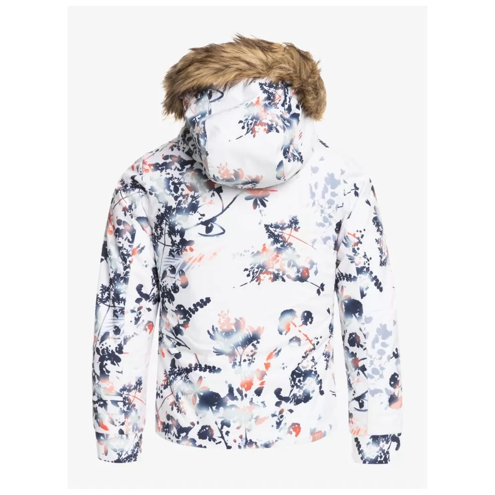 Roxy Jet Ski Girls Ski Jacket & Backyard Pants Bundle - Bright White & Mellow Rose - Image 2