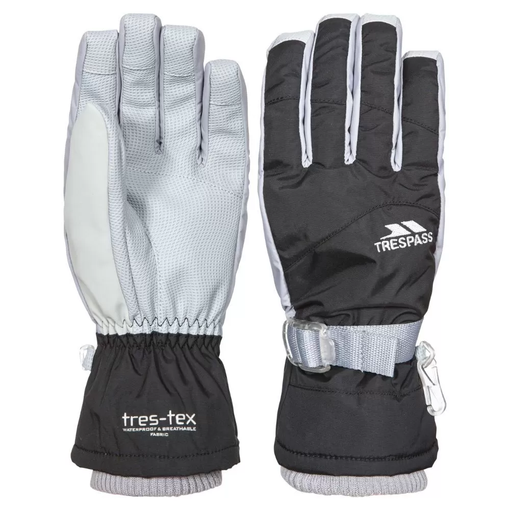 Trespass Vizza II Kids Ski Gloves - Black 3 Trespass Vizza II Kids Ski Gloves - Black
