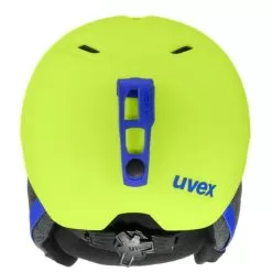 Uvex Manic Pro Neon Ski Helmet & Goggle Bundle -Skiing Shop uvex manic pro neon yellow ski helmet rear 3