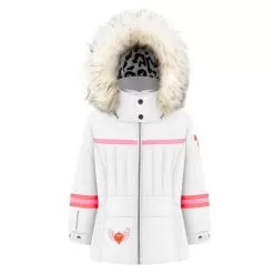 Poivre Blanc Girls Ski Jacket & Ski Pants Bundle - White/Glory Pink -Skiing Shop w22 1002 bbgl ski jacket baby white 2 1