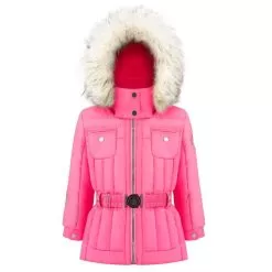 Poivre Blanc Girls Belted Ski Jacket - Glory Pink 2-7 Yrs