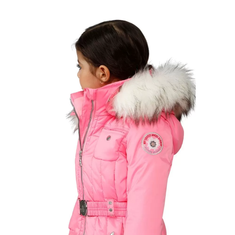 Poivre Blanc Girls Belted Ski Jacket - Glory Pink 2-7 Yrs 6 Poivre Blanc Girls Belted Ski Jacket - Glory Pink 2-7 Yrs - Image 4